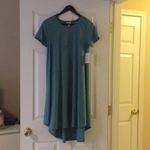 LuLaRoe Carly Heathered Teal/Green, Size XXS NWT